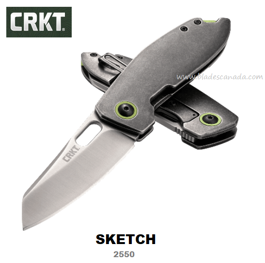 CRKT Sketch Burnley Framelock Folding Knife, Stainless Blade, CRKT2550 - Click Image to Close
